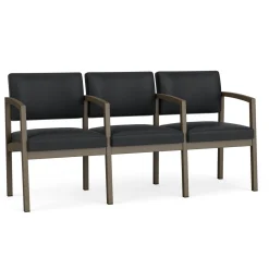 New Castle Steel Three Seat Sofa w/ Center Arms with Standard Upholstery