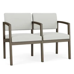 New Castle Steel Two Seat Sofa with Center Arm in Standard Upholstery