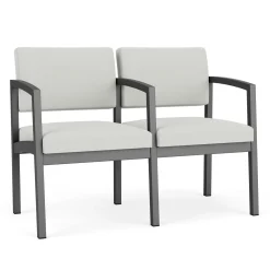 New Castle Steel Two Seat Sofa with Center Arm in Standard Upholstery