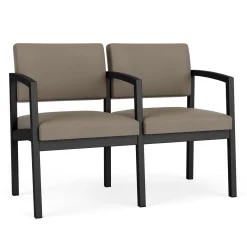 New Castle Steel Two Seat Sofa with Center Arm in Standard Upholstery