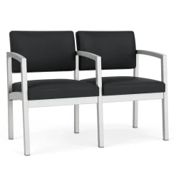 New Castle Steel Two Seat Sofa with Center Arm in Standard Upholstery