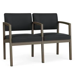 New Castle Steel Two Seat Sofa with Center Arm in Standard Upholstery