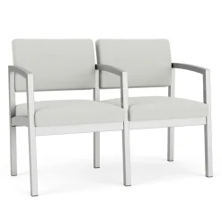 New Castle Steel Two Seat Sofa with Center Arm in Standard Upholstery