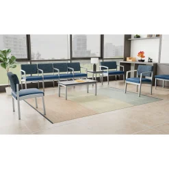 New Castle Steel Two Seat Bench with Standard Upholstery
