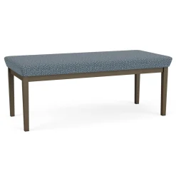 New Castle Steel Two Seat Bench with Designer Upholstery