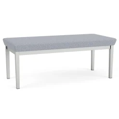 New Castle Steel Two Seat Bench with Designer Upholstery