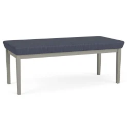 New Castle Steel Two Seat Bench with Designer Upholstery