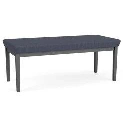 New Castle Steel Two Seat Bench with Designer Upholstery