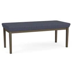 New Castle Steel Two Seat Bench with Designer Upholstery