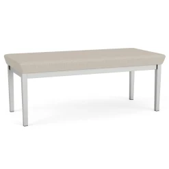 New Castle Steel Two Seat Bench with Designer Upholstery