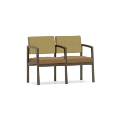 New Castle Steel Two Seat and Center Arm with Designer Upholstery