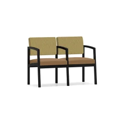 New Castle Steel Two Seat and Center Arm with Designer Upholstery