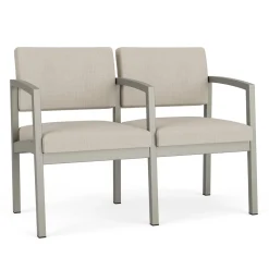 New Castle Steel Two Seat and Center Arm with Designer Upholstery