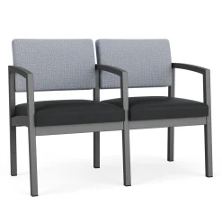 New Castle Steel Two Seat and Center Arm with Designer Upholstery