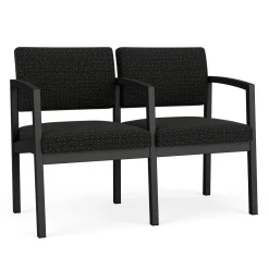 New Castle Steel Two Seat and Center Arm with Designer Upholstery