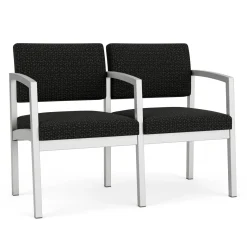 New Castle Steel Two Seat and Center Arm with Designer Upholstery