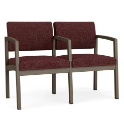 New Castle Steel Two Seat and Center Arm with Designer Upholstery