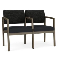 New Castle Steel Two Seat and Center Arm with Designer Upholstery