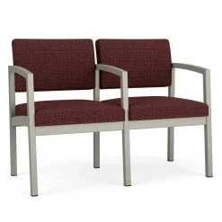 New Castle Steel Two Seat and Center Arm with Designer Upholstery