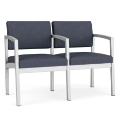 New Castle Steel Two Seat and Center Arm with Designer Upholstery