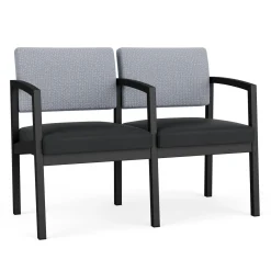 New Castle Steel Two Seat and Center Arm with Designer Upholstery