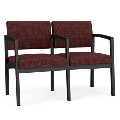 New Castle Steel Two Seat and Center Arm with Designer Upholstery