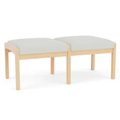 New Castle Wood 2 Seat Bench with Standard Upholstery