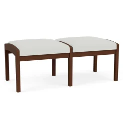 New Castle Wood 2 Seat Bench with Standard Upholstery