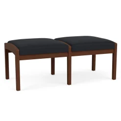 New Castle Wood 2 Seat Bench with Standard Upholstery