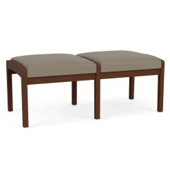 New Castle Wood 2 Seat Bench with Standard Upholstery