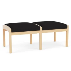 New Castle Wood 2 Seat Bench with Standard Upholstery