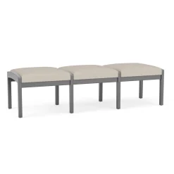 New Castle Wood 3 Seat Bench with Designer Upholstery