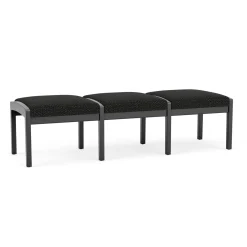 New Castle Wood 3 Seat Bench with Designer Upholstery