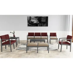 New Castle Wood 1 Seat Bench with Standard Upholstery