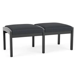 New Castle Wood 2 Seat Bench with Designer Upholstery