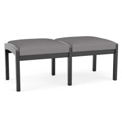 New Castle Wood 2 Seat Bench with Designer Upholstery