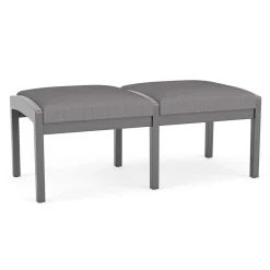 New Castle Wood 2 Seat Bench with Designer Upholstery