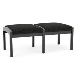 New Castle Wood 2 Seat Bench with Designer Upholstery