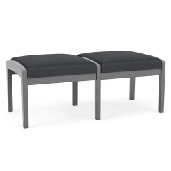 New Castle Wood 2 Seat Bench with Designer Upholstery