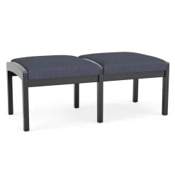 New Castle Wood 2 Seat Bench with Designer Upholstery