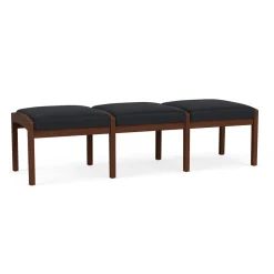 New Castle Wood 3 Seat Bench with Standard Fabric