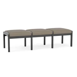 New Castle Wood 3 Seat Bench with Standard Fabric