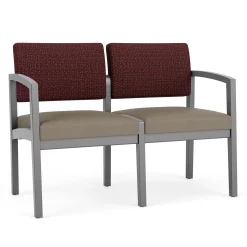 New Castle Wood 2 Seat Sofa with Designer Upholstery