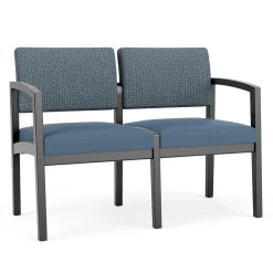 New Castle Wood 2 Seat Sofa with Designer Upholstery