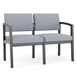 New Castle Wood 2 Seat Sofa with Designer Upholstery