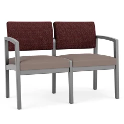 New Castle Wood 2 Seat Sofa with Designer Upholstery
