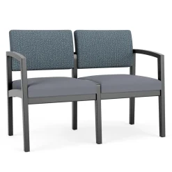 New Castle Wood 2 Seat Sofa with Designer Upholstery