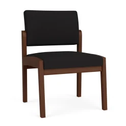New Castle Wood Armless Guest Chair with Standard Upholstery