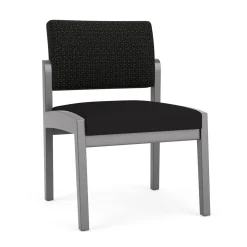 New Castle Wood Armless Guest Chair with Designer Upholstery