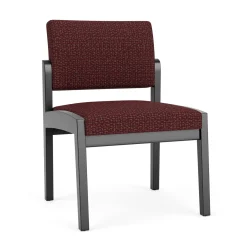 New Castle Wood Armless Guest Chair with Designer Upholstery